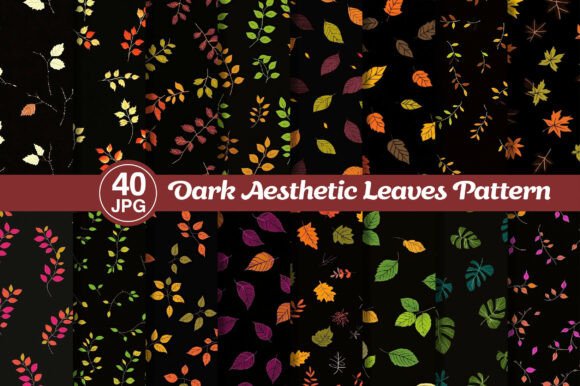 Download Dark Aesthetic Leaves Seamless Pattern - Pattern Collection
