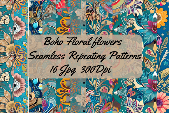 Download Boho Floral Seamless Repeating Patterns - Pattern Collection