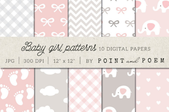 Download Baby Girl Patterns Pink Digital Paper - Pattern Collection