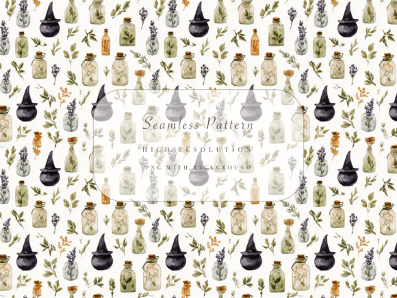 Download Herbal Witch Seamless Pattern - Pattern Collection