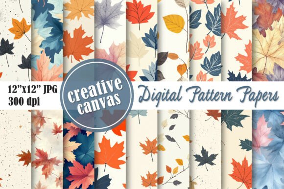 Download Autumn Leaves Seamless Pattern Bundle - Pattern Collection