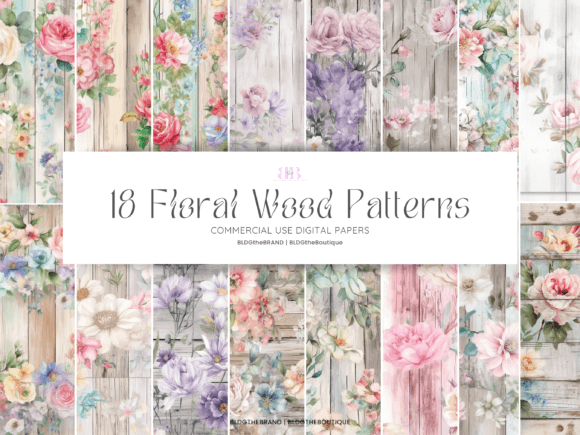 Download Floral Wood Seamless Repeating Patterns - Pattern Collection