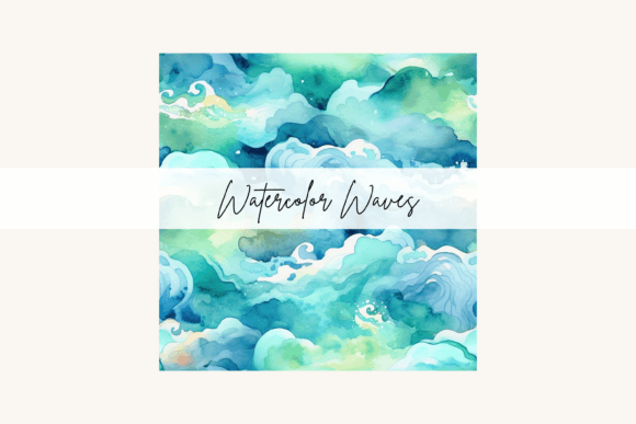 Download Watercolor Waves Seamless Pattern Tile - Pattern Collection