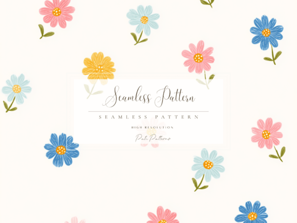 Download Retro Floral Seamless Pattern PNG - Pattern Collection