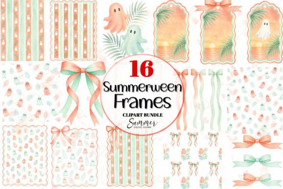 Download Summerween PNG Tropical Coral Mint Ghost - Summer Collection