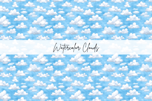 Download Watercolour Clouds Seamless Pattern Tile - Pattern Collection