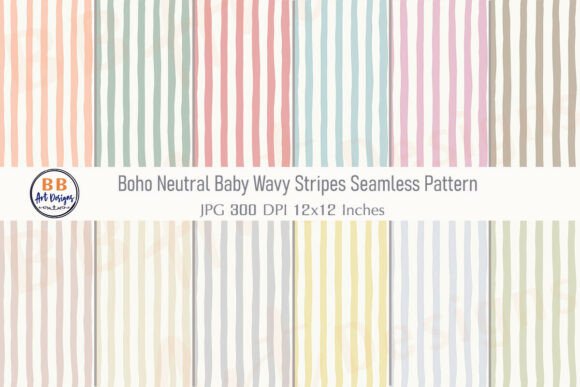 Download Boho Baby Wavy Stripes Pattern Paper JPG - Pattern Collection