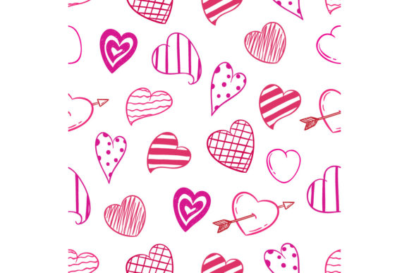 Download Cute Heart Icons Seamless Pattern - Pattern Collection
