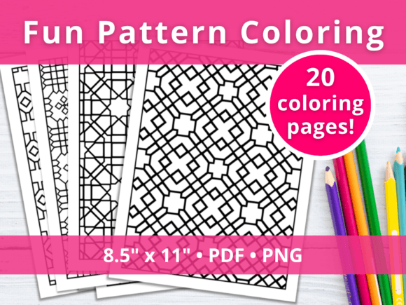 Download 20 Fun Geometric Pattern Coloring Pages - Pattern Collection