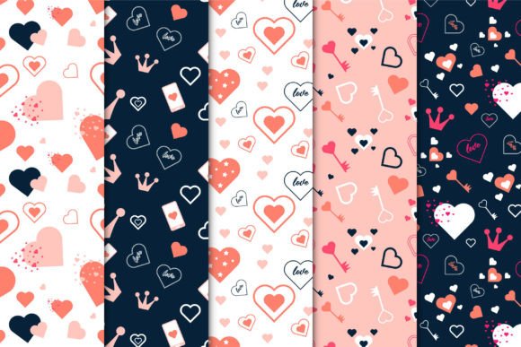 Download Love Minimal Pattern Decoration Vector - Pattern Collection