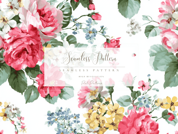 Download Vintage Retro Floral Seamless Pattern PNG - Pattern Collection