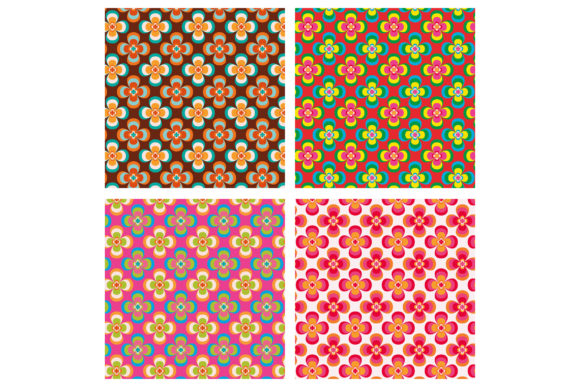 Download Retro Flower Patterns - Pattern Collection
