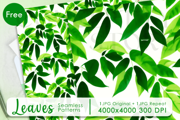 Download Green Leaves Seamless Pattern - Pattern Collection