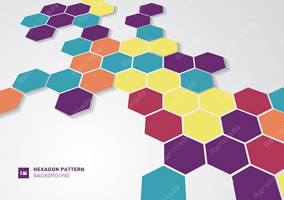 Download Colorful Hexagons Shape Minimal Pattern - Pattern Collection