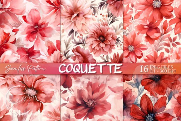 Download Red Coquette Spring Fabric Pattern - Pattern Collection